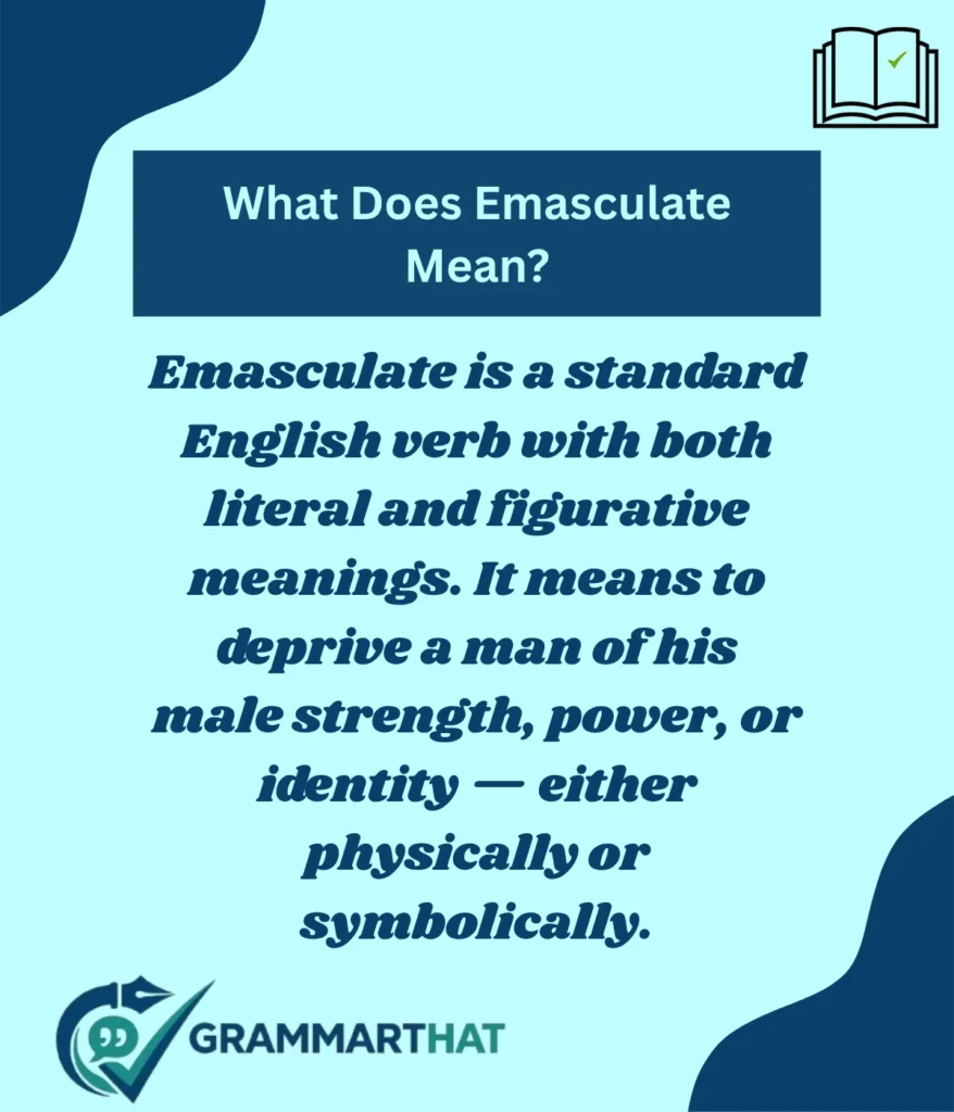 what-does-emasculate-mean