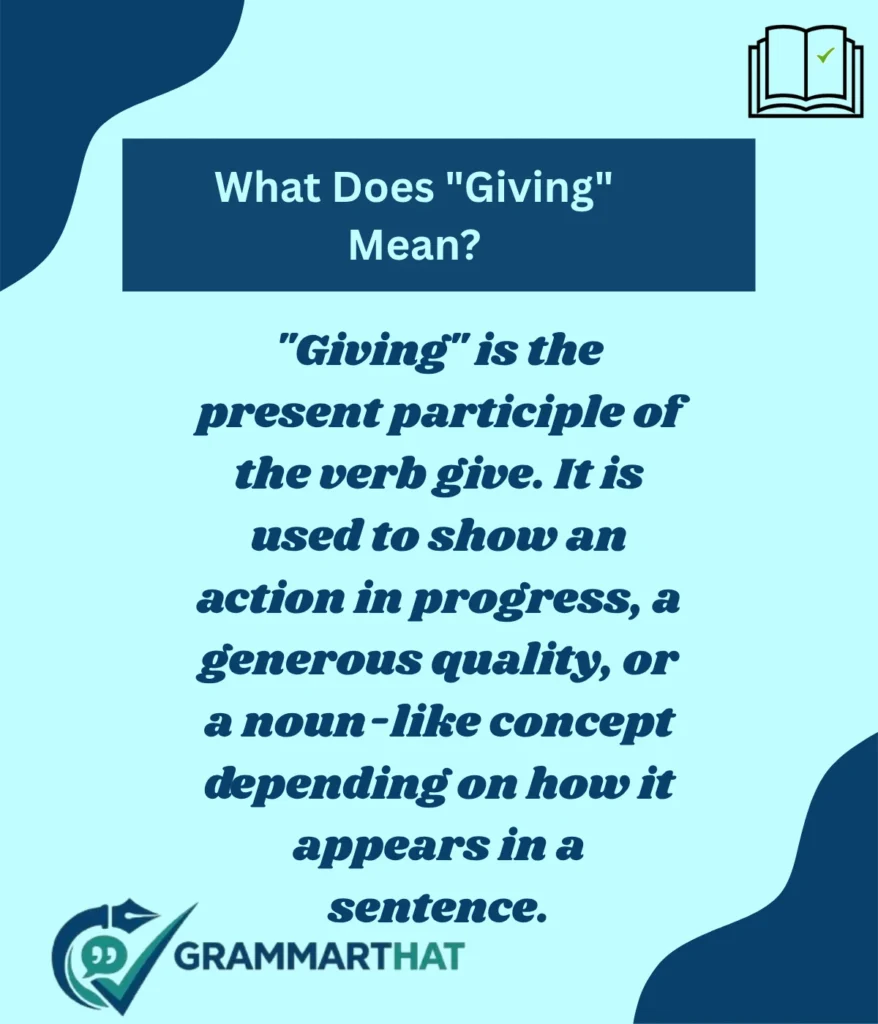 what-does-giving-mean