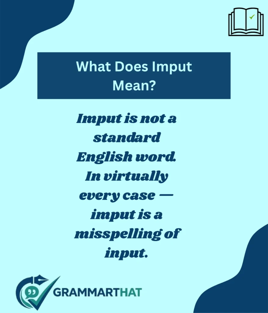 what-does-imput-mean