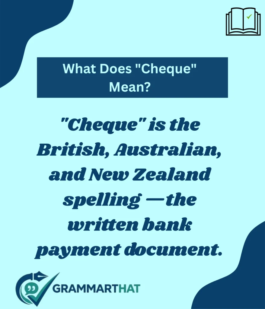 what-does-cheque-mean