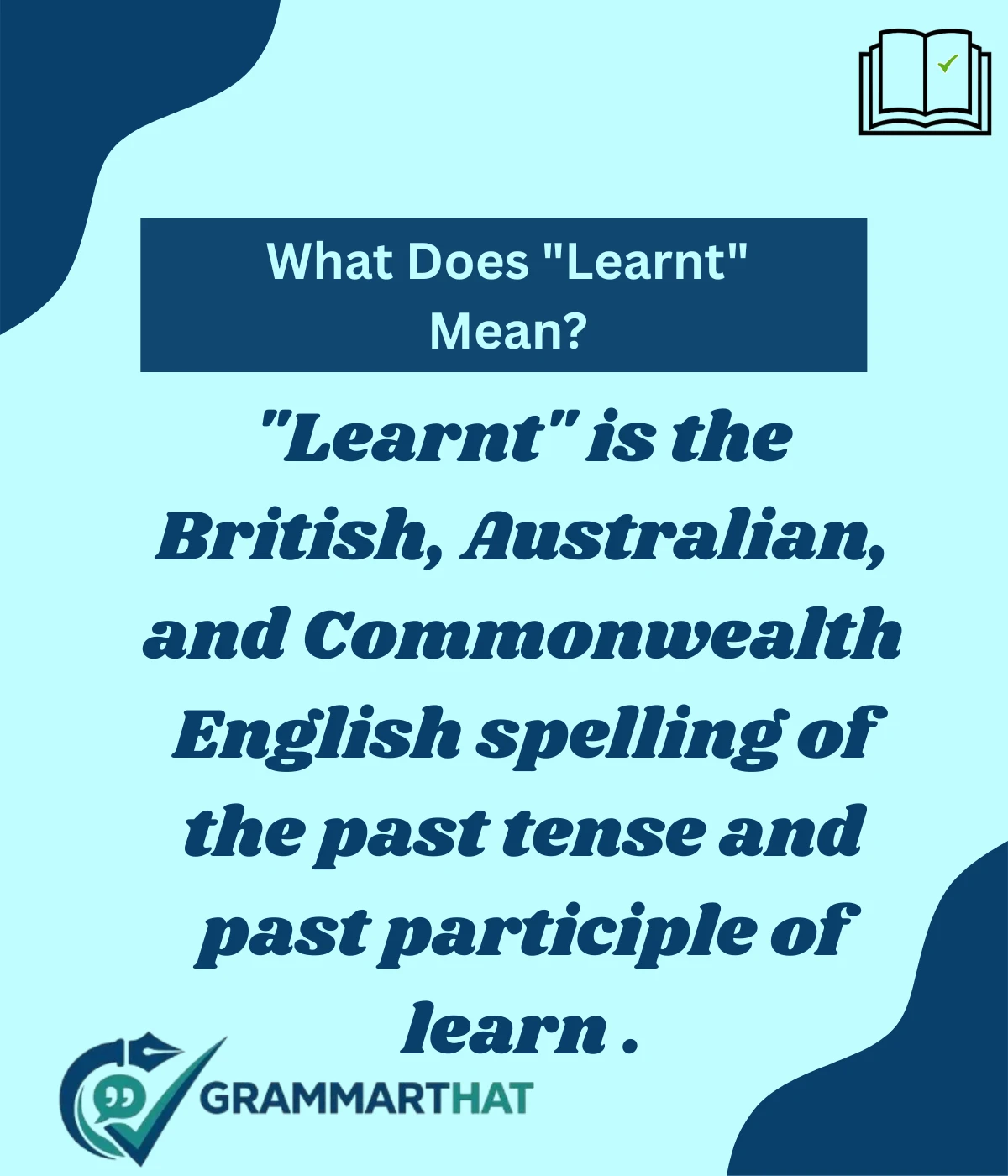what-does-learnt-mean