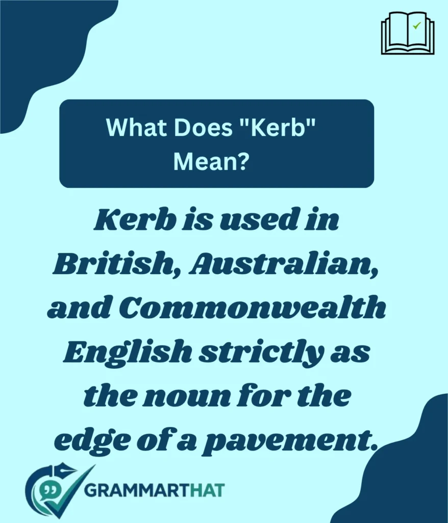 what-does-kerb-mean