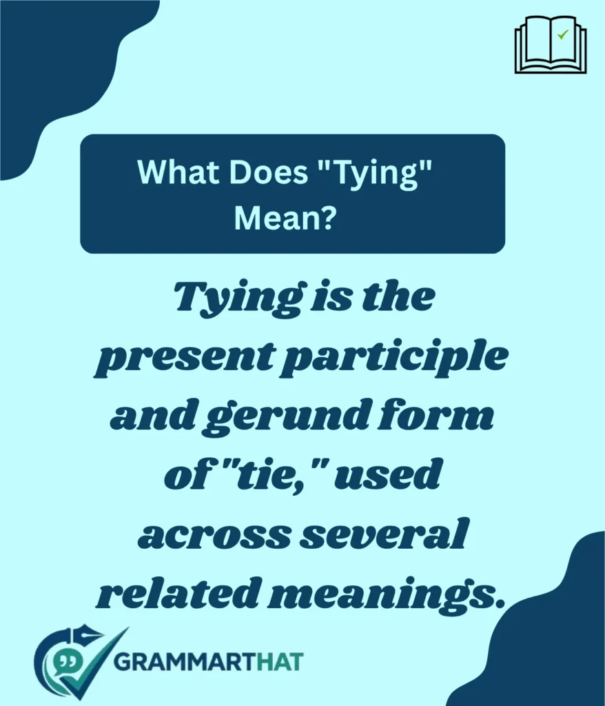 what-does-tying-mean